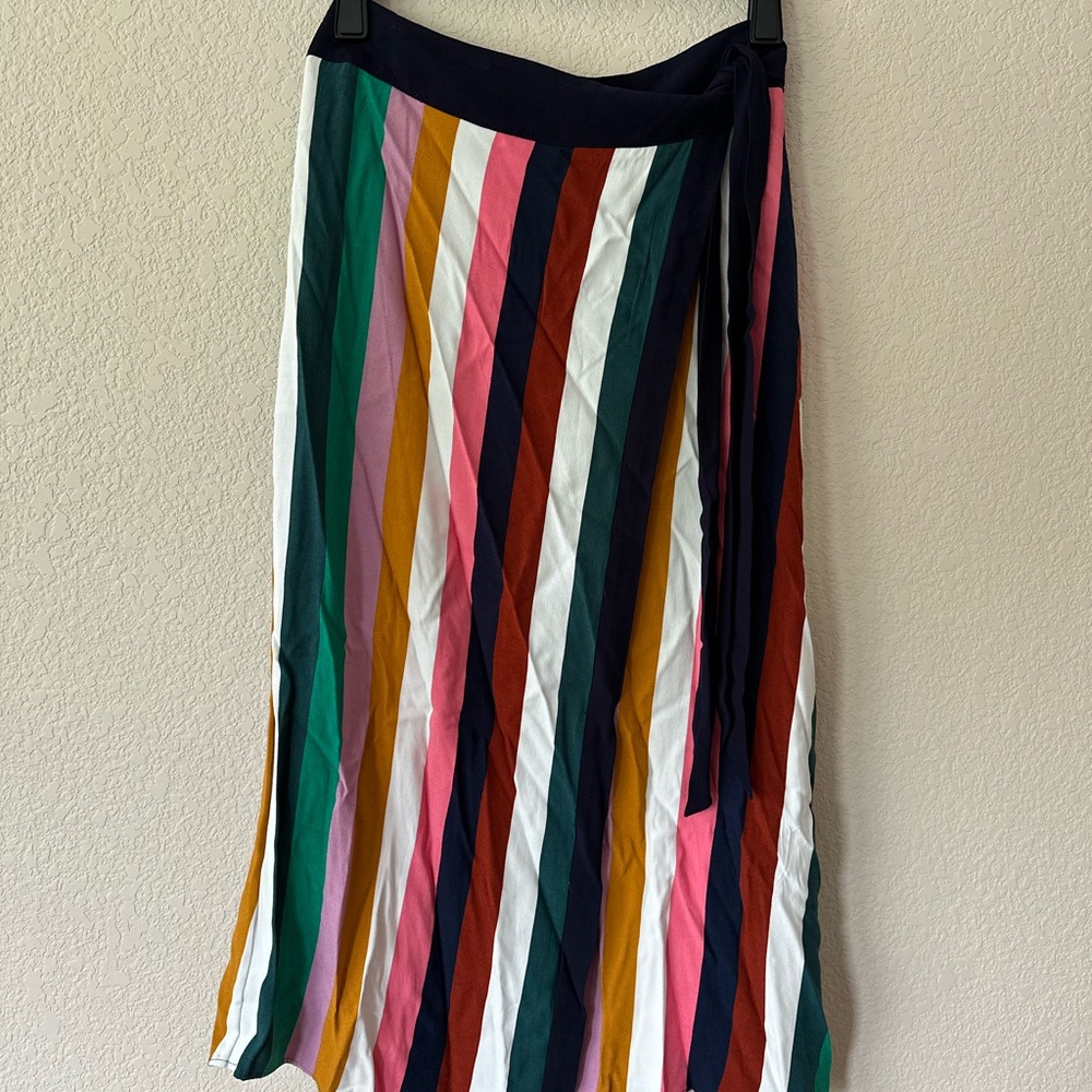 Boden Multicolor Diagonal Stripe A-Line Skirt
